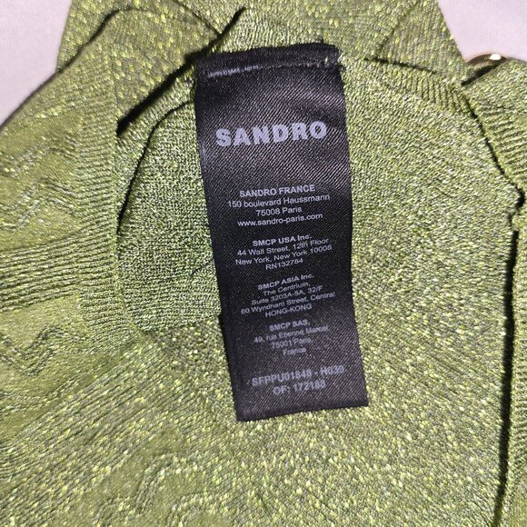 Sandro Manacor Crop top in Kaki Clair Green, NWT - Picture 8 of 9
